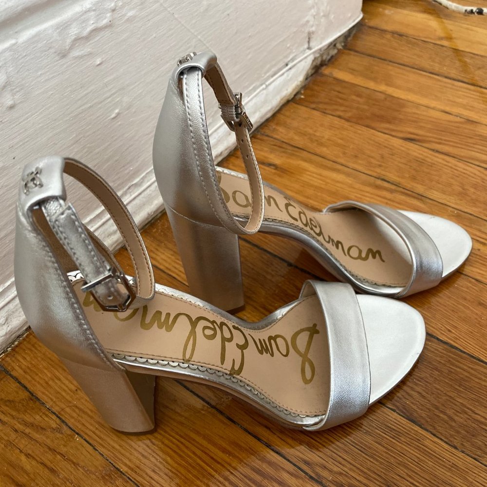 4 inch Silver YARO BLOCK HEEL SANDAL